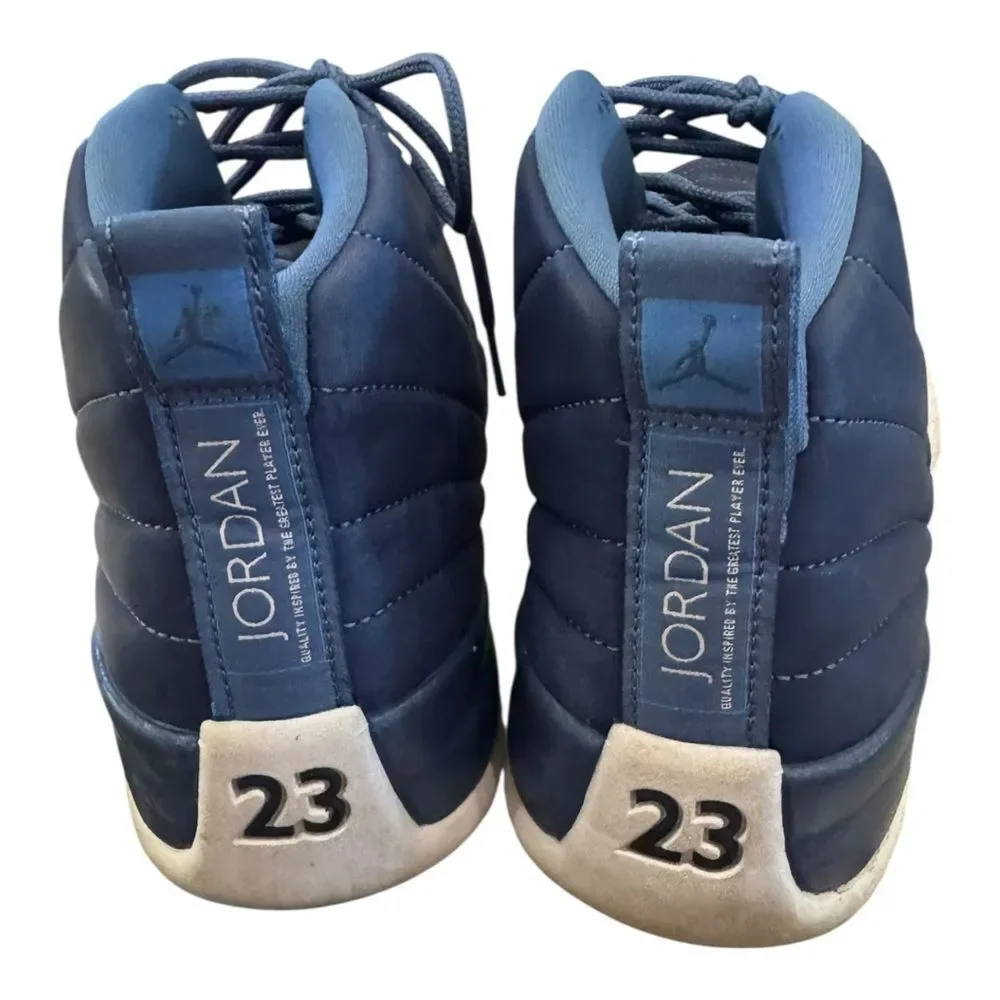 Air Jordan 12 Retro Men's Stone Blue Legend Blue Basketball Shoes Sneakers 10